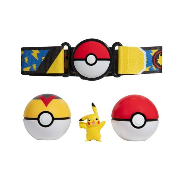 Pokemon Clip ‘N’ Go Belt Set - 2 inch Pikachu Battle Figure plus Poké and Level Ball Accessories - Image 2