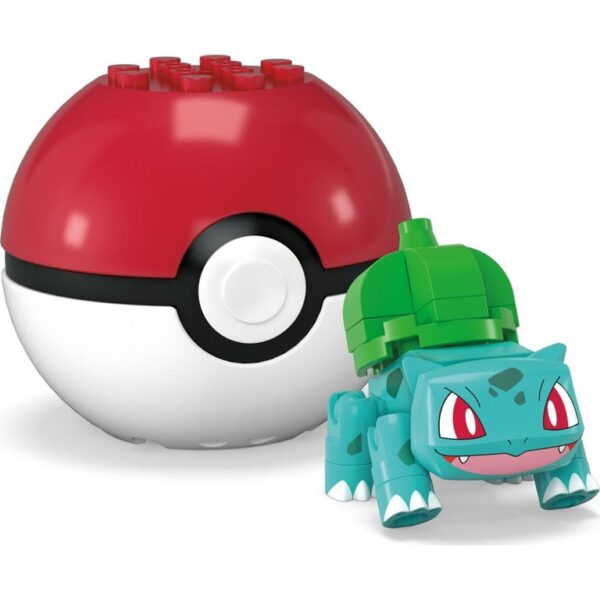 MEGA Pokemon Building Toy Kit Bulbasaur (30 Pieces) with 1 Action Figure and Ball for Kids - Image 3