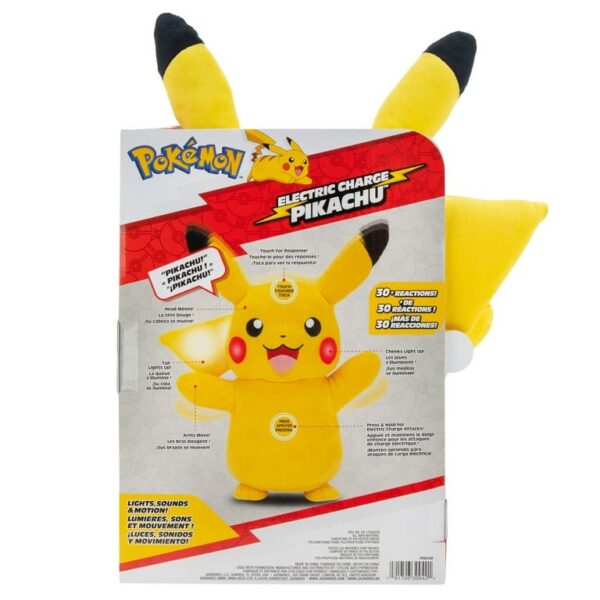 Pokemon Pikachu Electric Charge Plush, 10 inch - Soft and Snuggly - Toys for Kids - Authentic Details - Image 2