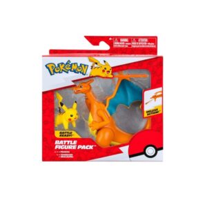Pokemon Battle Figure 2 Pack - Features 4.5-Inch Charizard and 2-Inch Pikachu Battle Figures